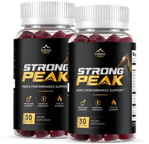 Strong Peak men's performance-support gummies bottles